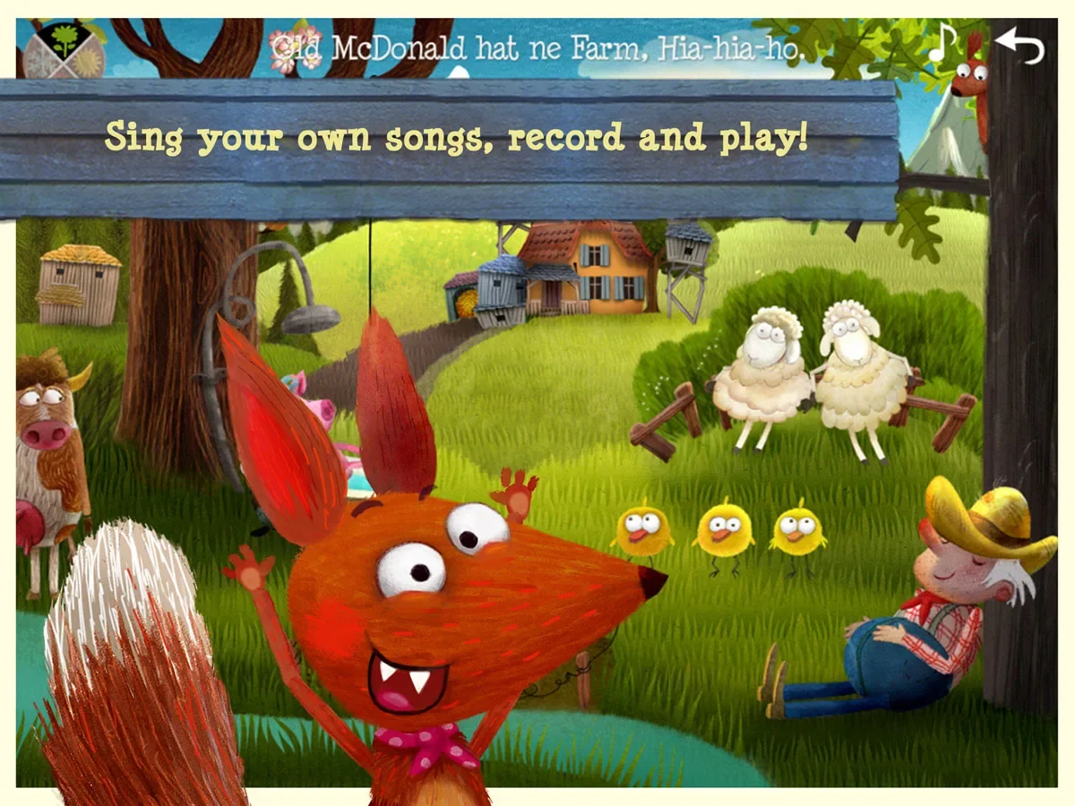 Little Fox Nursery Rhymes App – sing your own songs, record and play