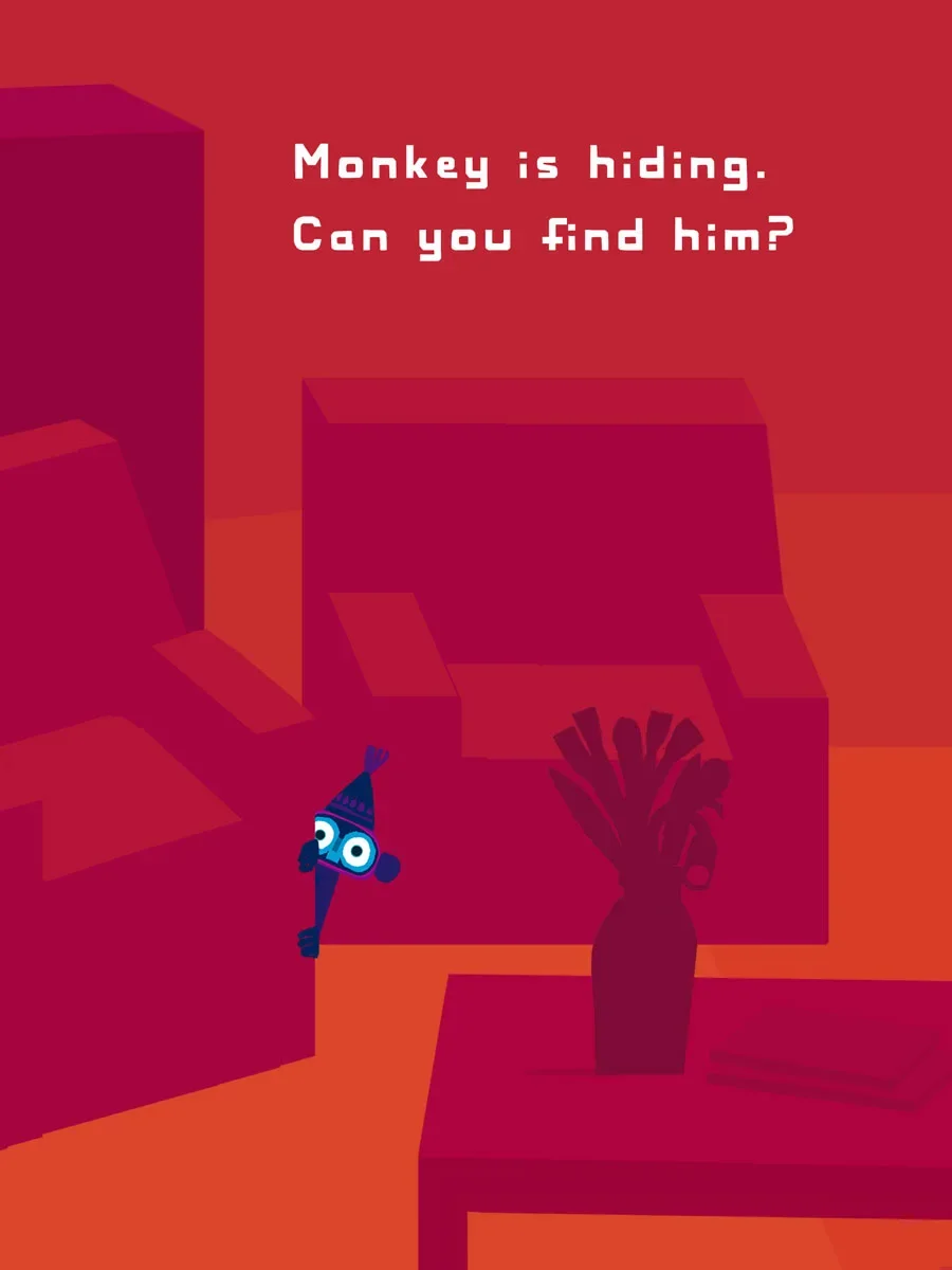 Hat Monkey App by Chris Haughton – play hide and seek
