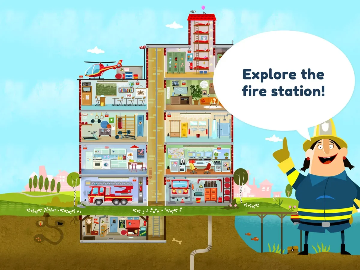 Little Fire Station App for Kids - Explore the fire station