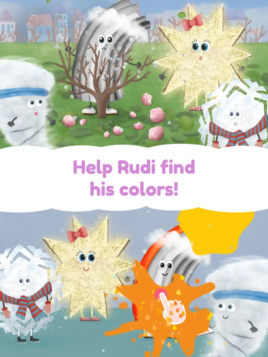 Rudi Rainbow App for Kids – help Rudi find his lost colors