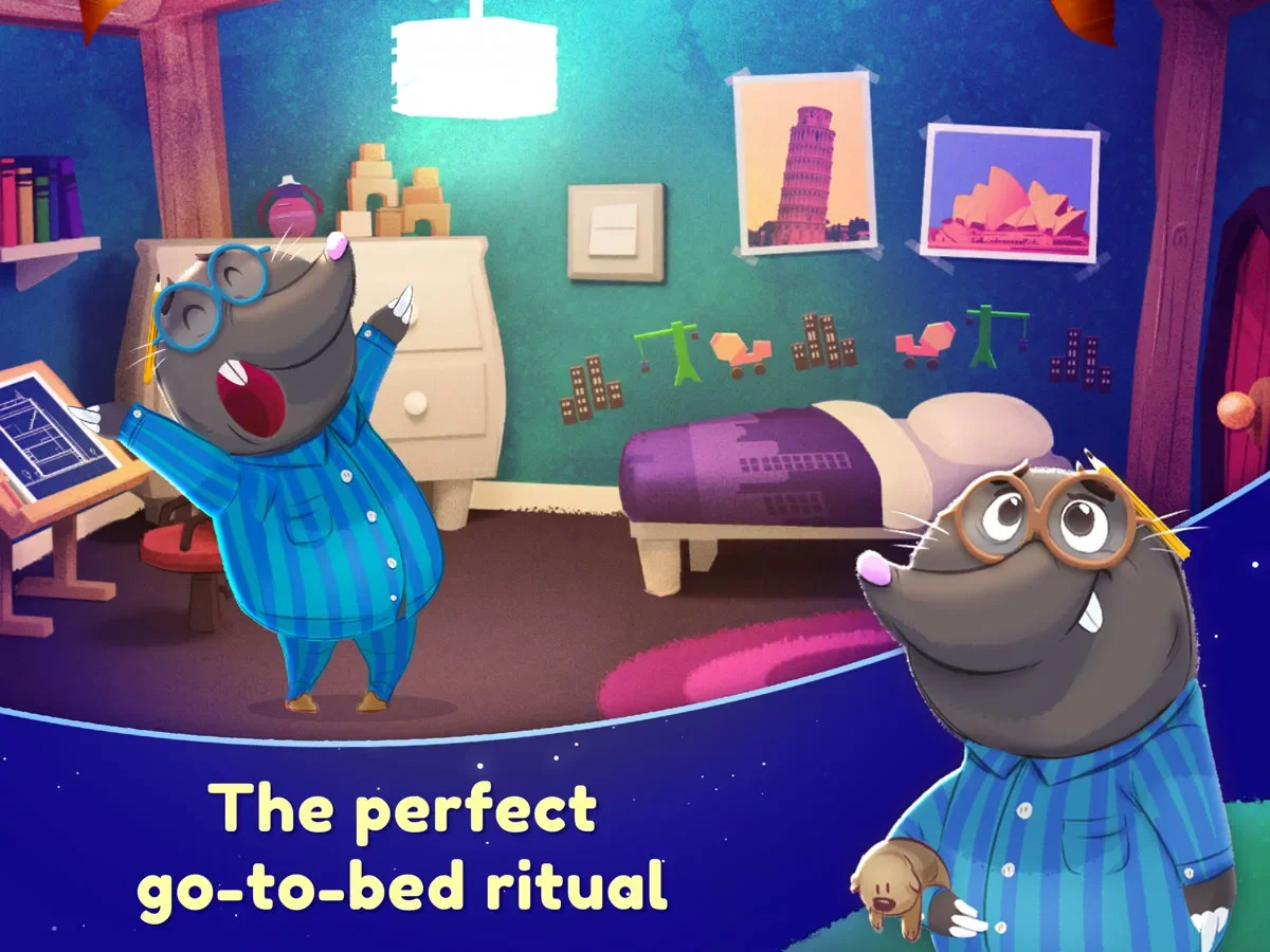 Nighty Night Forest Kids App for iPhone, iPad and Android – the perfect go-to-bed ritual