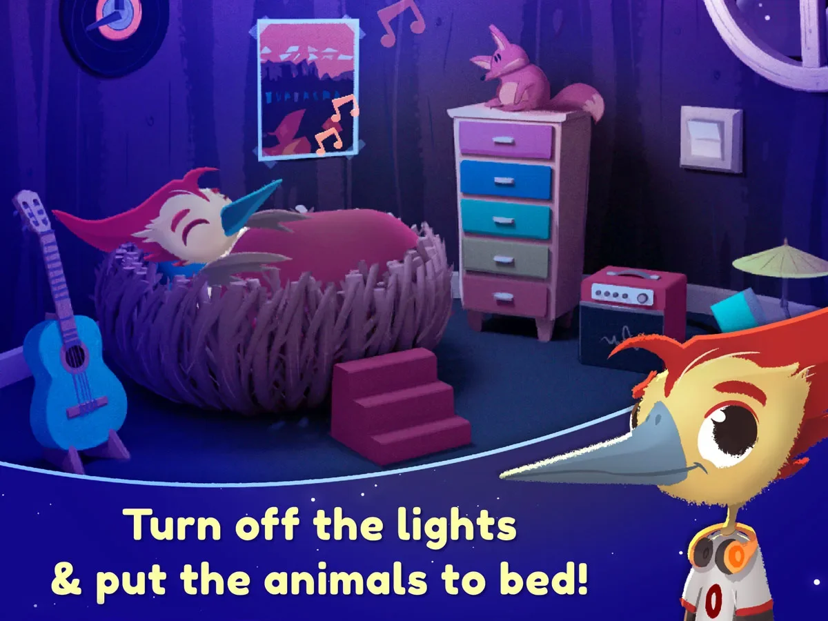 Nighty Night Forest Kids App for iPhone, iPad and Android – lovely character design