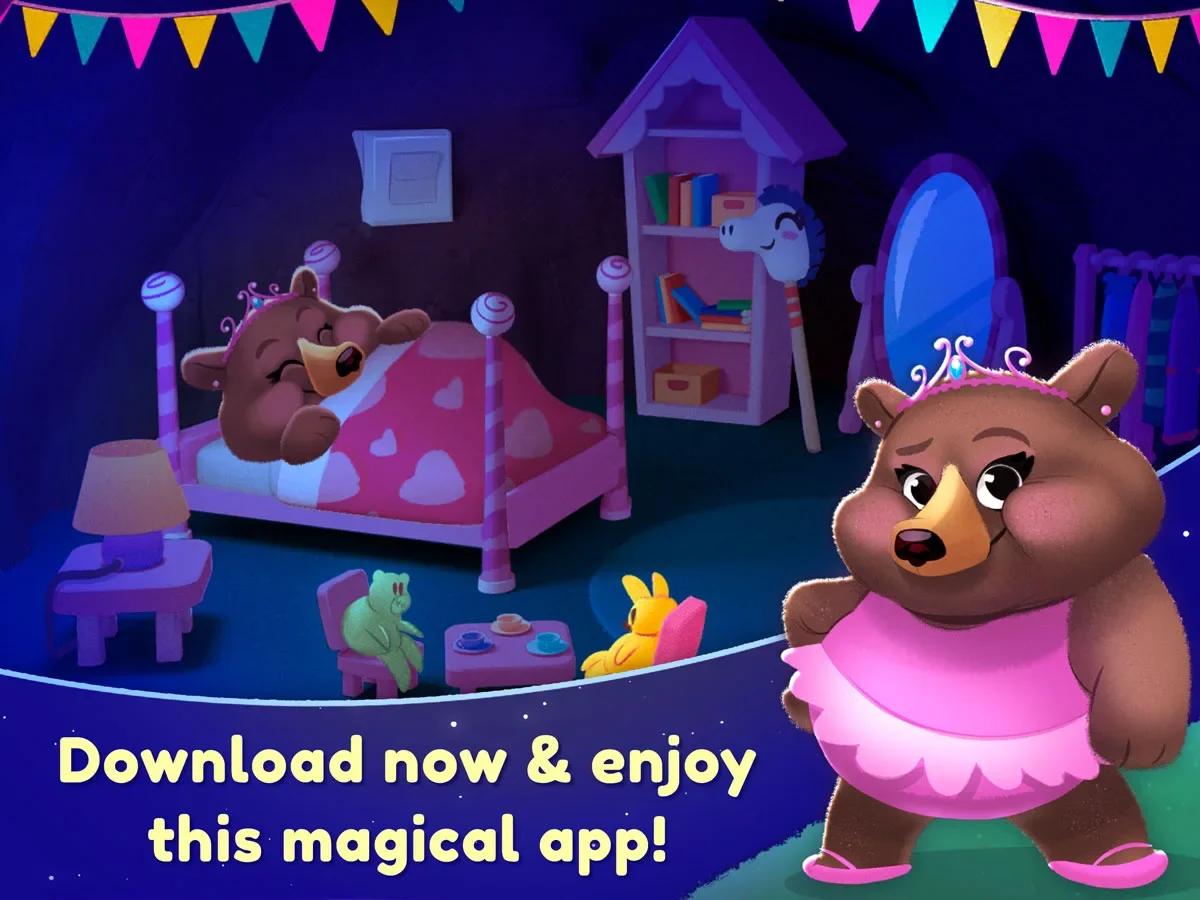 Nighty Night Forest Kids App for iOS and Android – magical bedtime game