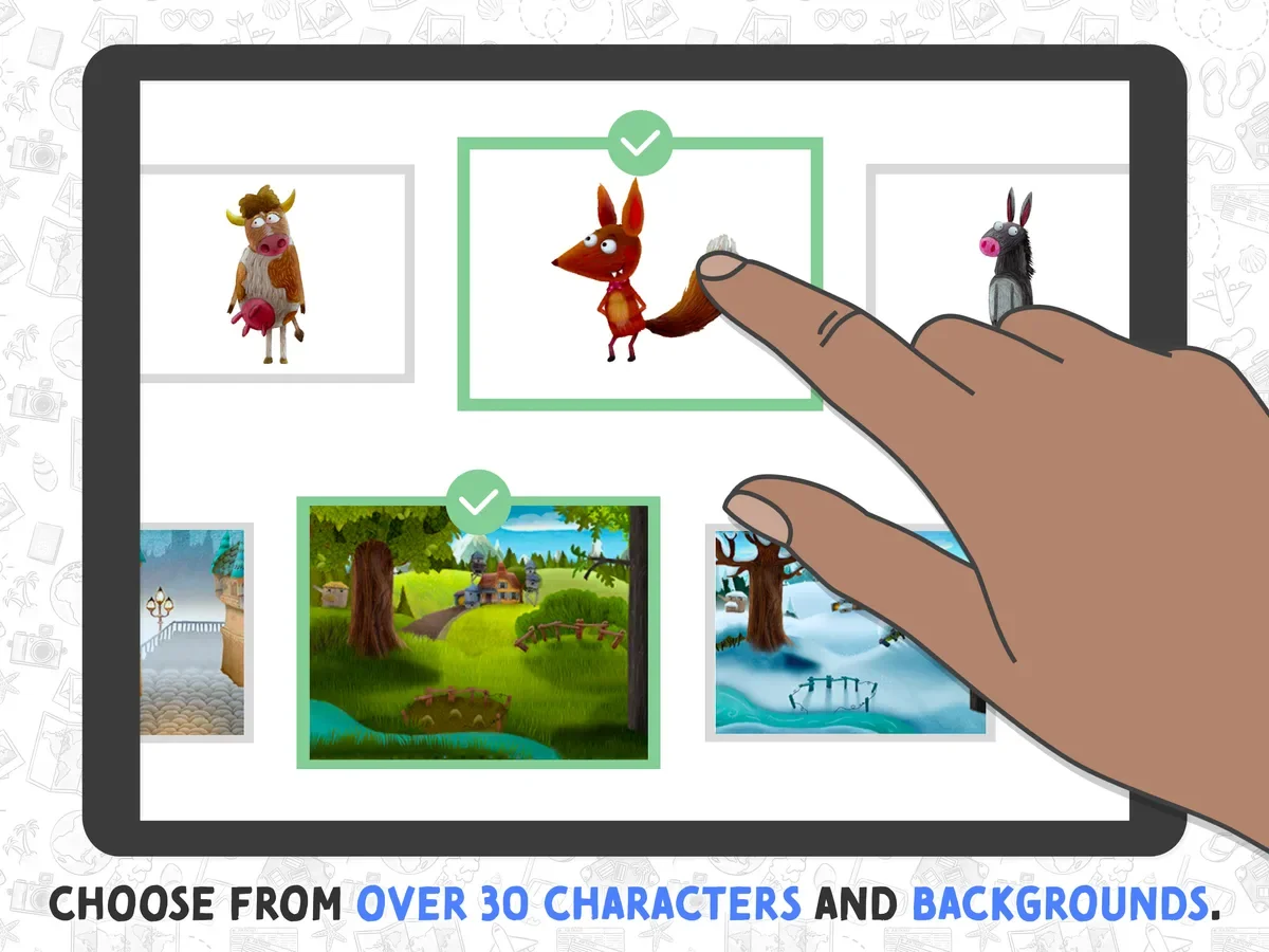 Movie Adventure – choose out of over 30 characters and backgrounds
