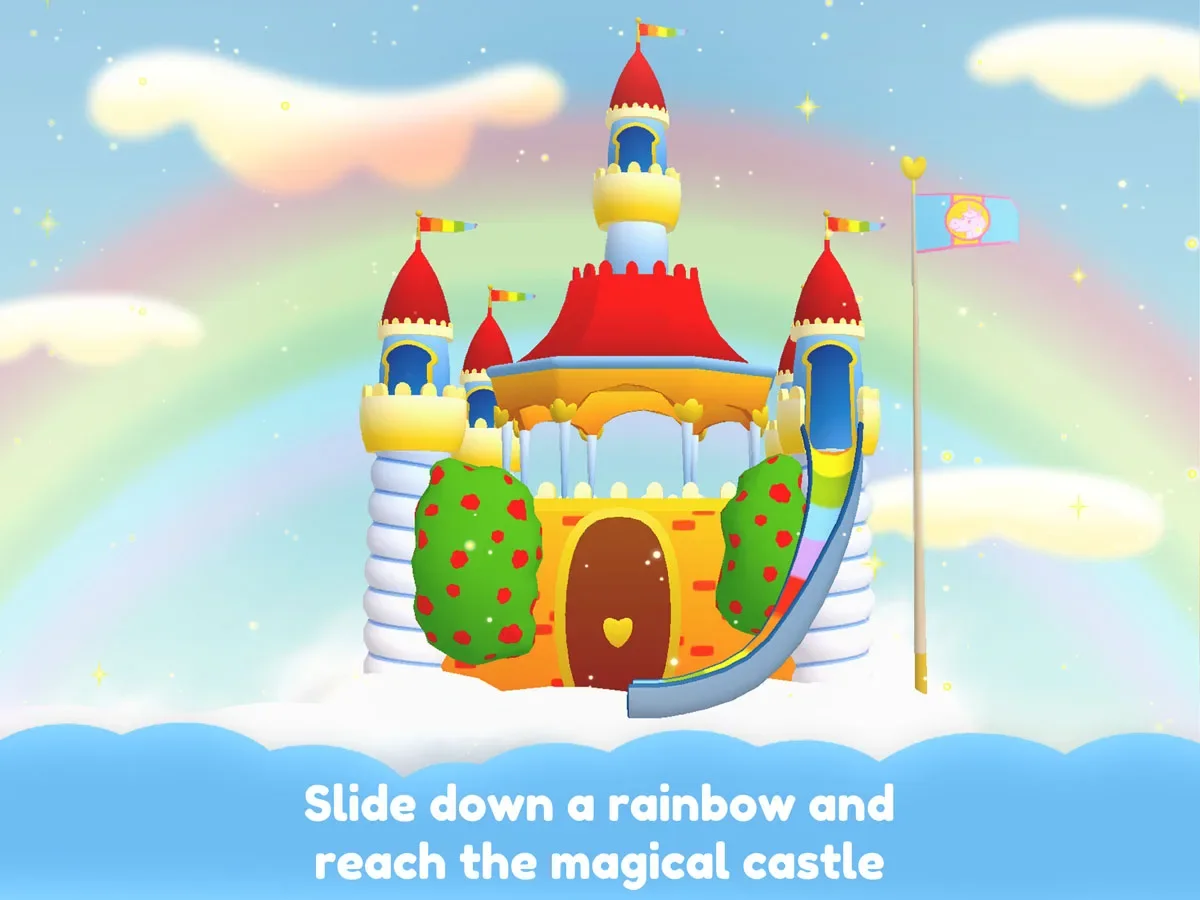 Unicorn Glitterluck – Slide down a rainbow and reach the magical castle