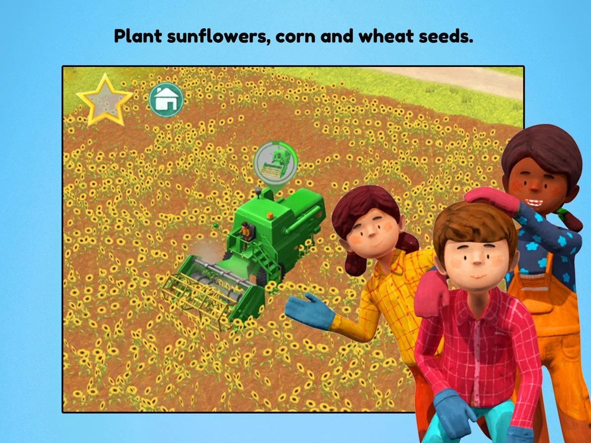 Little Farmers App for kids – Plant sunflowers, corn and wheat seeds