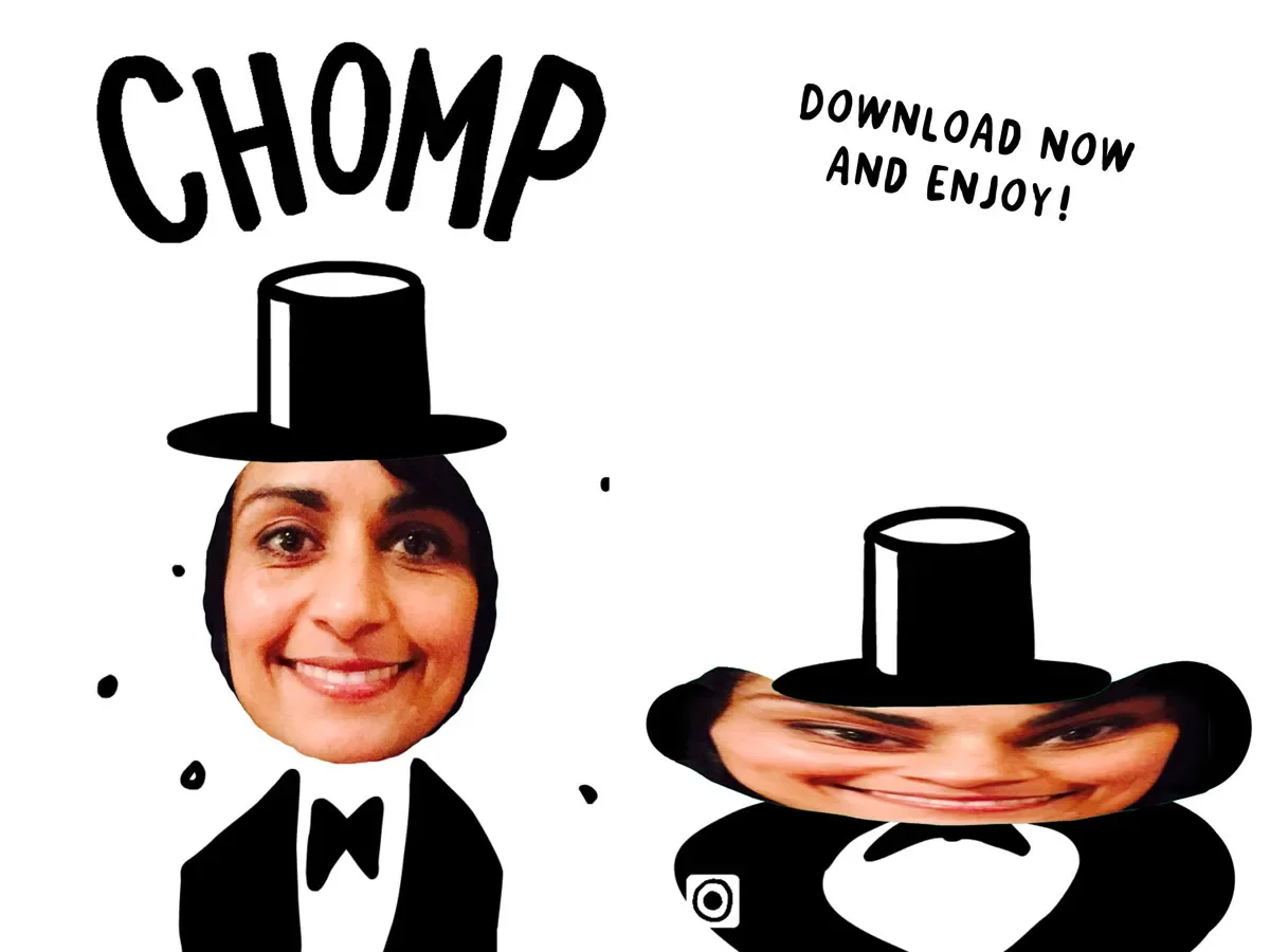 CHOMP App by Christoph Niemann – funny selfie game for kids and grown ups