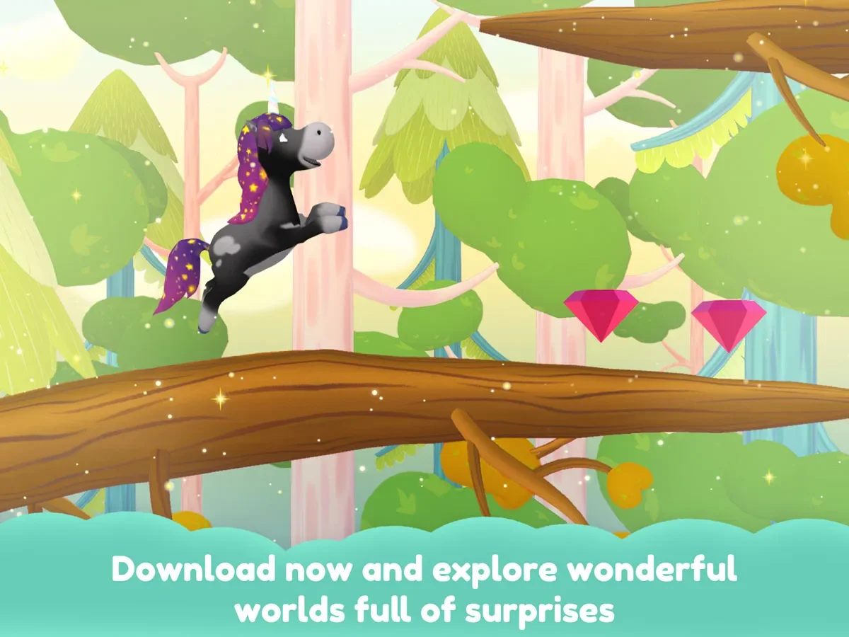 Unicorn Glitterluck – Magical jump and run game for kids