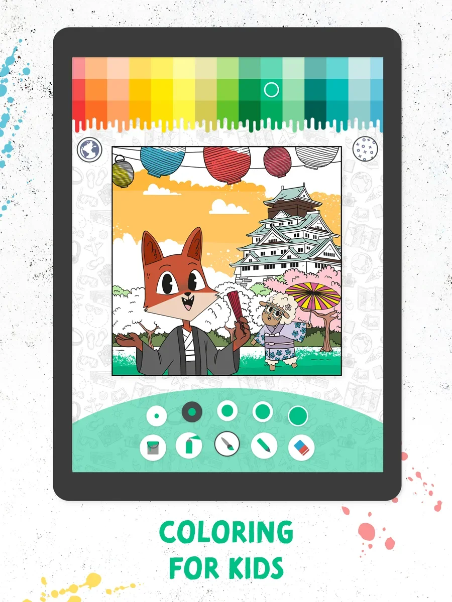 Coloring Fun with Fox And Sheep – Kids App Screenshot 01