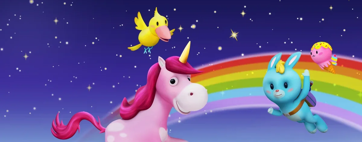 Unicorn Glitterluck: Create a unicorn and explore its colourful world.